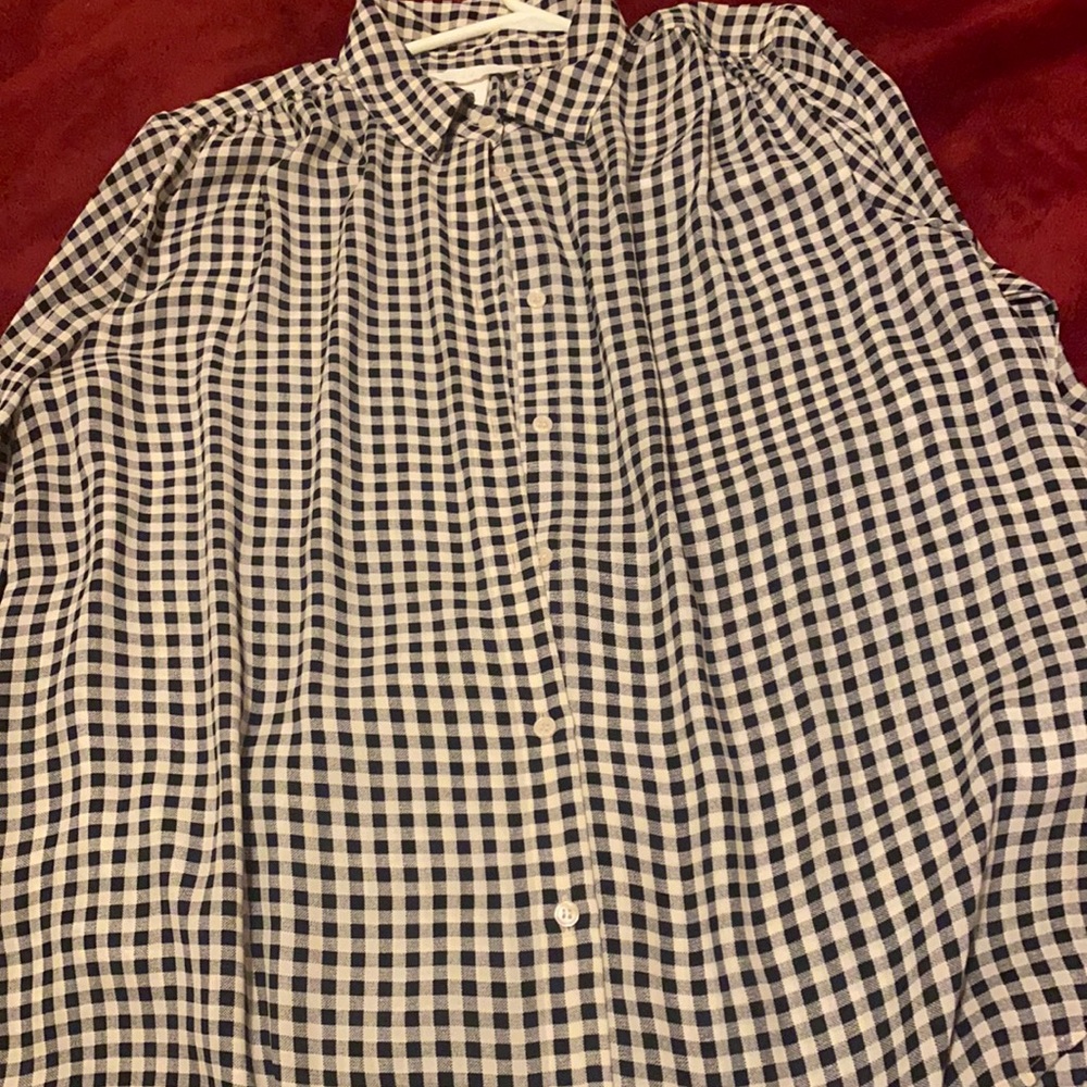 Long sleeve blouse checkered h and m